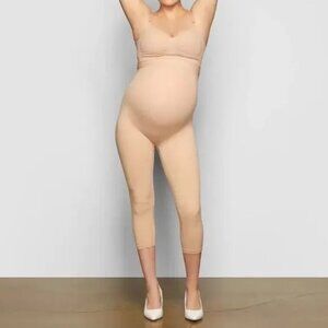 SKIMS Maternity Sculpt Leggings 2X 3X Beige Seamless Shapewear